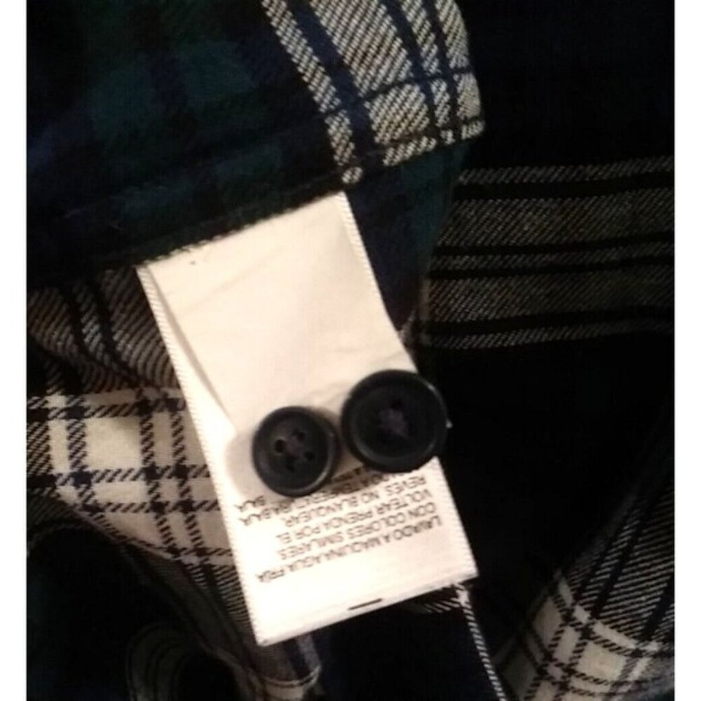 LUCKY BRAND Men's Flannel Shirt Overshirt Navy Blue Plaid Cotton Stretch NWT - Picture 9 of 12